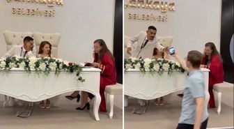 Damat, nikah töreninde başına gelebilecek en büyük talihsizliği yaşadı