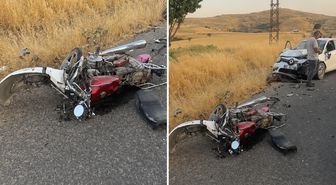 Mardin'de feci kaza: Otomobille çarpışan motosikletteki 2 kişi hayatını kaybetti