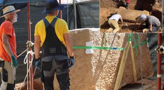 3 metre derinlikte bulunan 5 tonluk mühürlü lahitten bakın ne çıktı
