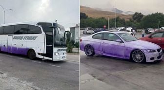 Onlarca aracın mora boyandığı olayda yeni gelişme! Sorumlular tespit edildi