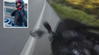 Şile'de genç kadının hayatını kaybettiği kaza kask kamerasında