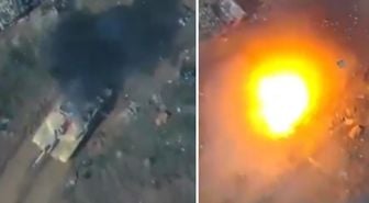 Husiler, ABD yapımı tankı böyle imha etti