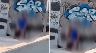 Güpegündüz çatıda ilişkiye girdiler