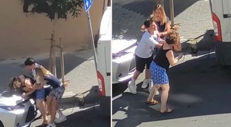 İstanbul'da akılalmaz kavga! Anne ile kızları sokak ortasında birbirlerine girdi