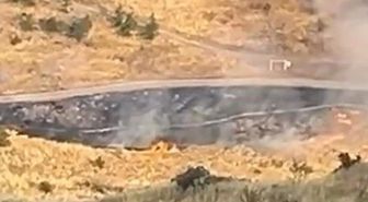 Mamak'ta yangının başlama anı kamerada