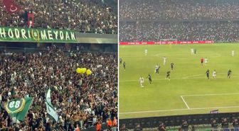 Kocaelispor-Amedspor maçında tribünler geceye damga vurdu