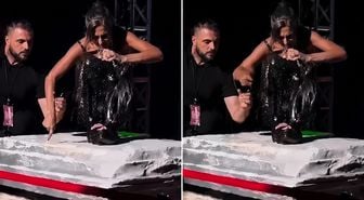 Konserde şaşırtan anlar: Yıldız Tilbe kendisini tutmak isteyen güvenliği itti