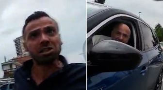 Trafik eşkıyaları dehşet saçtı! Bisikletliyi ezmek üzerelerdi, inip vahşice saldırdılar