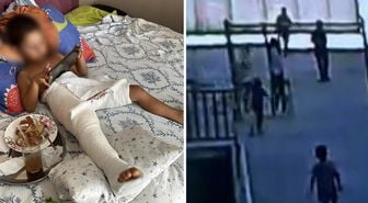 Kale direği devrilen çocuk ağır yaralandı