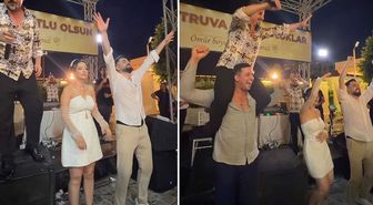 Düğünlerinin bitmesine az bir süre kala aldıkları haberle sevinçten çılgına döndüler