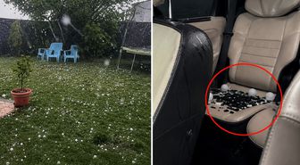 Fransa'tyı fırtına vurdu, tenis toplu büyüklüğünde dolu yağdı