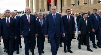 Cumhurbaşkanı Erdoğan ve devlet erkanı Anıtkabir'de! Atatürk'ün huzurunda Netanyahu'ya mesaj