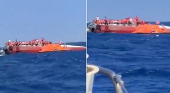 Girne açıklarında batan yolcu gemisinden ilk görüntü