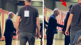 Kolundan çekip durdurdu! Aziz Yıldırım'a Samsun'da sürpriz karşılama