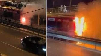 Kağıthane’de metrobüs alevlere teslim oldu, yolcular tahliye edildi