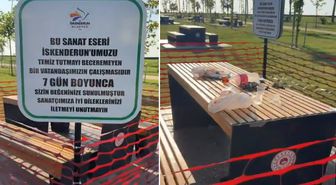 İskenderun Belediyesi’nden dikkat çeken çevre mesajı: Çöpleri sergilediler