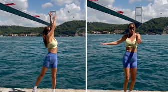 Ebru Şallı Boğaz manzarasına karşı Tai Chi yaptı! Gören hayran kaldı