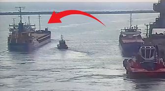 Marmara'da batan geminin limandan ayrıldığı anlar ortaya çıktı