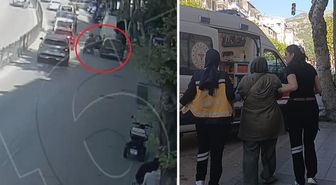 Sürücünün açtığı kapı elektrikli bisikletteki kadına çarptı, gözlük camının parçaları yüzüne saplandı