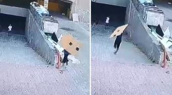 Site otoparkındaki yangının öncesine ait görüntüler ortaya çıktı