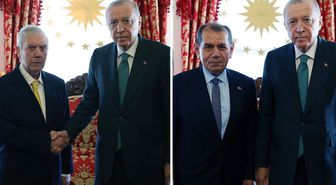 Dolmabahçe'de futbol zirvesi! Cumhurbaşkanı Erdoğan 4 büyüklerin başkanlarını kabul etti