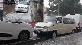 Eylül ayında şaşırtan manzara! Kars'ı ani dolu yağışı vurdu