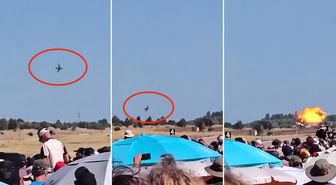 Hava gösterisi felaketle bitti: F-4 Phantom izleyicilerin gözü önünde düştü