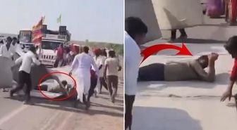 Tapınağa ulaşmak için 5 kilometre boyunca yerde yuvarlandı