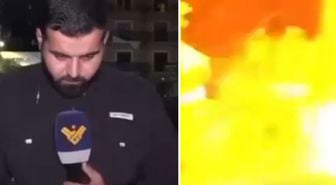 Lübnan'da gazeteciler füze saldırısından kıl payı kurtuldu