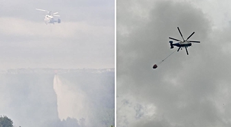 Arnavutköy'de ormanda yangın! Helikopterle müdahale başladı