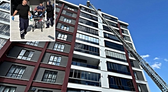 Konya'da 10 katlı binanın çatısında intihara kalkışan şahıs, polis uğraşırken uyudu