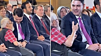 Kura töreninde korumaları aşan sevgi: Yaşlı amcanın Bakan Kurum’la gülümseten anları