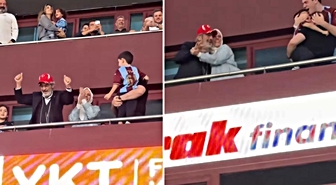 Trabzonspor gol attıkça Berat Albayrak ve ailesi coştu