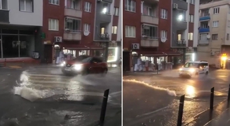 Trabzon'da şaşkına çeviren olay! Şiddetli yağmur kasisi yerinden söktü