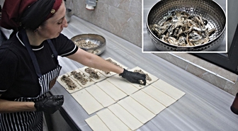 Ne pilav ne de tava... Ordu'da hamsili simit yapıldı