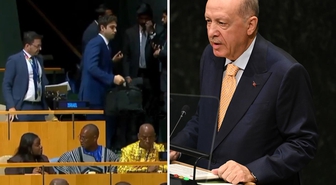 Hazmedemediler! Erdoğan konuşurken, İsrail'in BM temsilcisi salondan ayrıldı