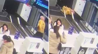 Havalimanında akılalmaz olay: Bagaj bandını yürüyen yol sanınca olanlar oldu