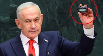 Netanyahu elindeki çağrı cihazıyla BM kürsüsünden tüm dünyayı tehdit etti