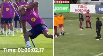 Barcelona ve Galatasaray'ın antrenman görüntüleri olay oldu