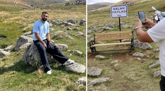 Salah'ın ziyaret ettiği Kurtdere Yaylası'nda bank ve tabelanın çalındığı iddia edildi