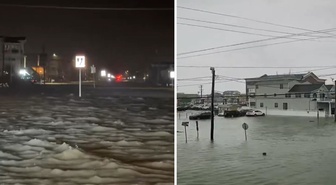 New Jersey'de sel yolları ve evleri vurdu, 70 binden fazla hane elektriksiz kaldı