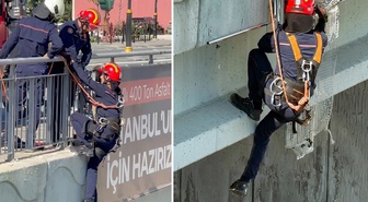 İtfaiyeden nefes kesen kurtarma operasyonu! O anlar kamerada