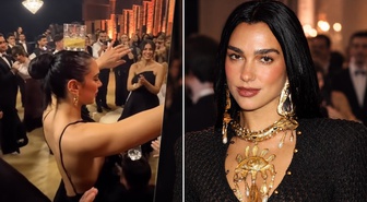 Dua Lipa kuzeninin düğününde döktürdü! Başındaki bardakla dans etti