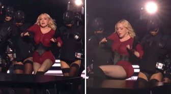 VMAs’ta Madonna şoku! 68 yaşındaki şarkıcı sahnede platforma fırlatıldı