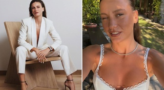 Serenay Sarıkaya Paris’te podyumda: Altın ışıltısıyla göz kamaştırdı