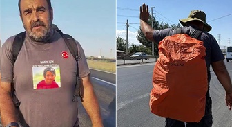 Kızı Narin için Ankara'ya yürüyen baba Arif Güran Urfa'da hastanelik oldu