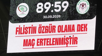 Konyaspor ile Filistin Milli Takımı arasındaki maç tüm dünyaya mesaj vererek bitti