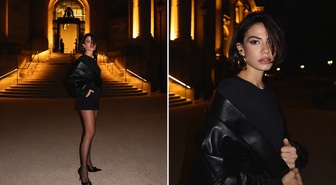 Demet Özdemir Paris gecelerinde! Siyah minili pozunu peş peşe paylaştı