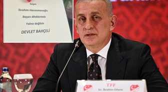 Bahçeli'den TFF Başkanı Hacıosmanoğlu'na çiçek! Notta 'Yalnız değilsin' yazdı