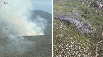 Bodrum'da orman yangı! 2 uçak, 6 helikopter ve 102 personelle müdahale